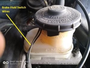 Brake fluid switch external wires