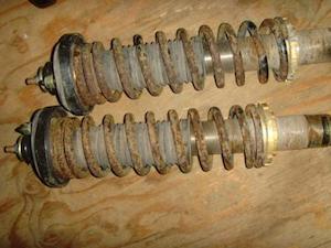 Rusty suspension springs.